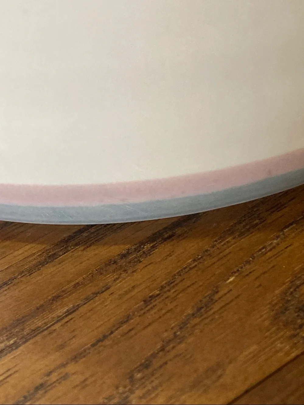 Pfaltzgraff Cream Ceramic Dish with Pink & Blue Accent
